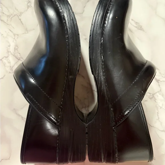 Dansko Black Leather Clogs - Picture 14 of 16